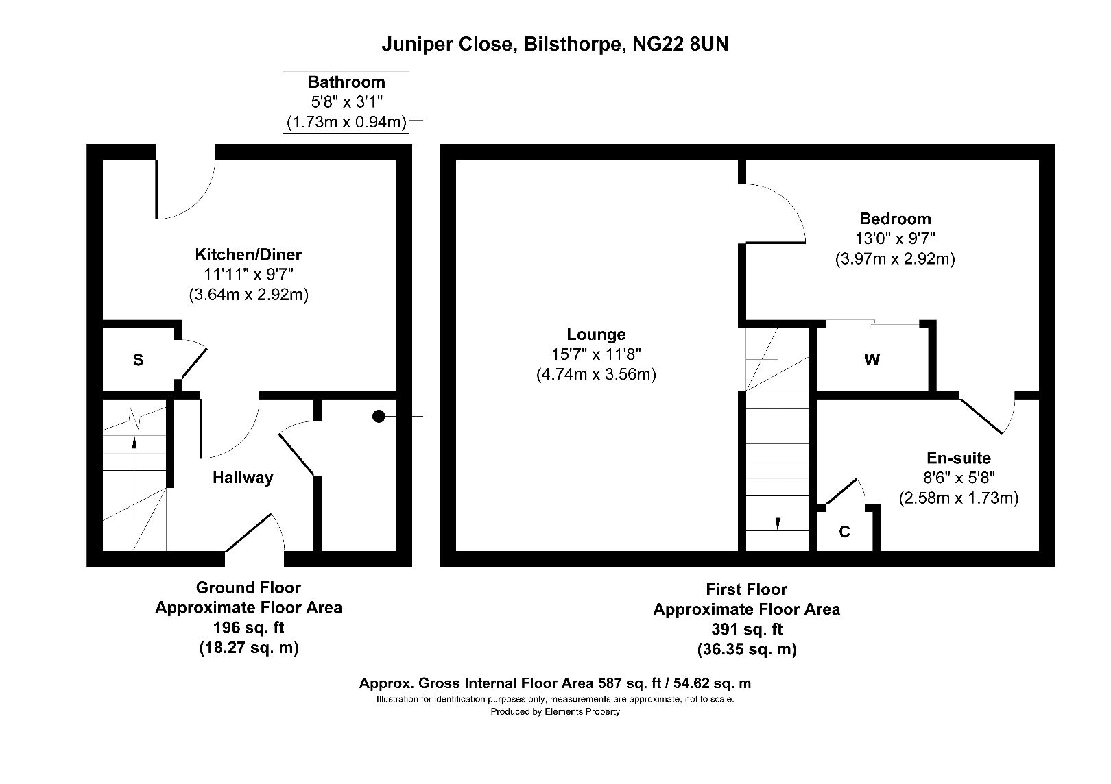 1 bed end terrace house for sale in Juniper Close, Bilsthorpe, Newark