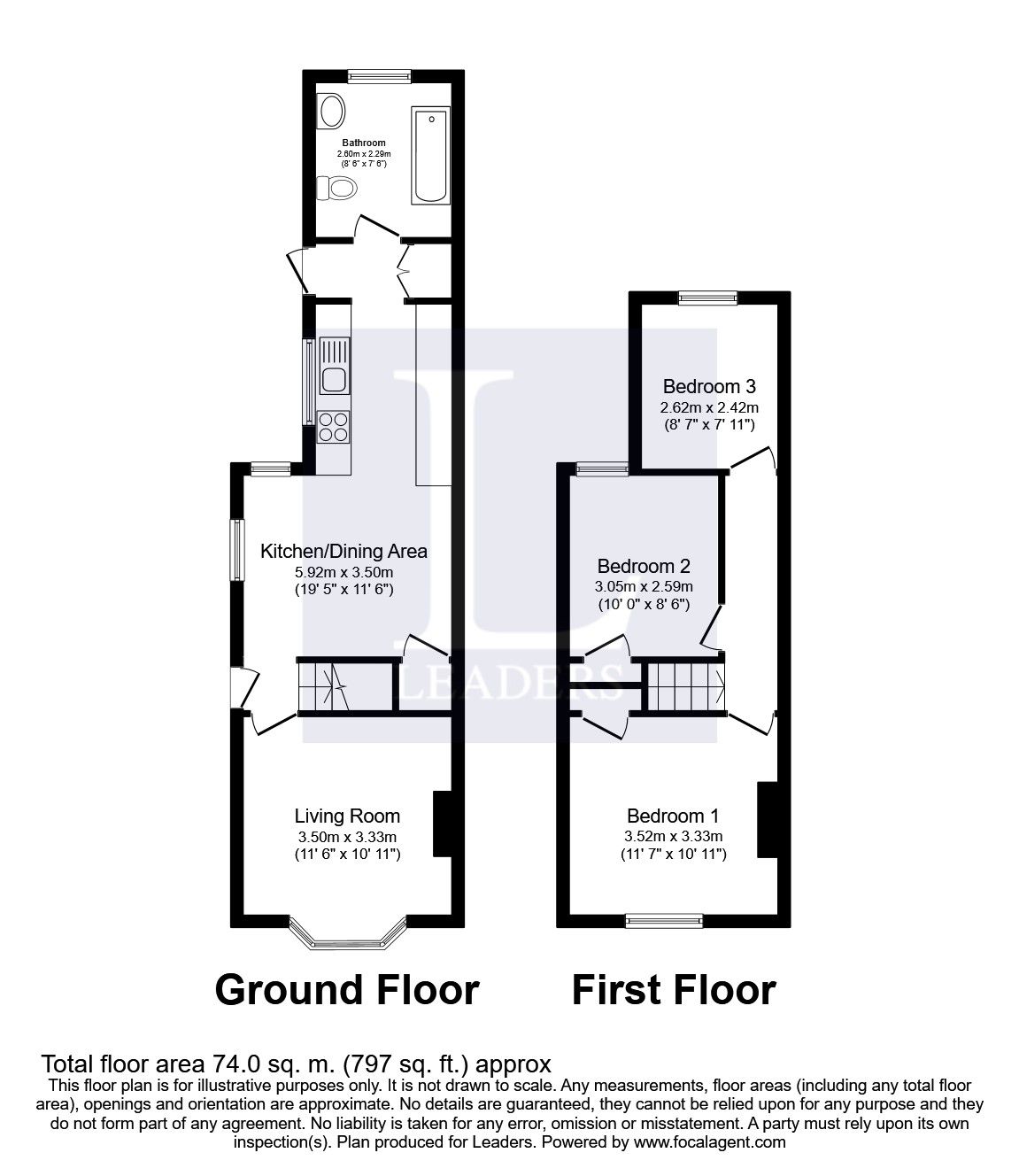 3 bed semidetached house to rent in Triangle Cottages, Brighton Road