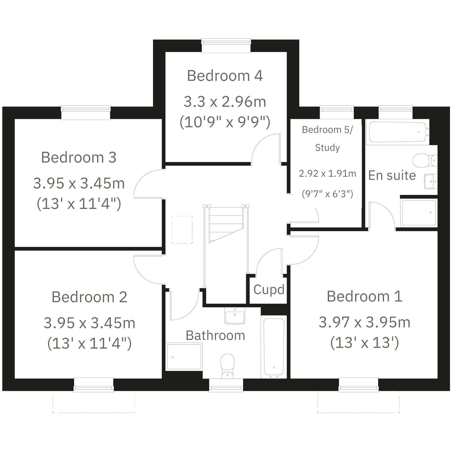 New home, 5 bed detached house for sale in "The Maidford" at Mentmore