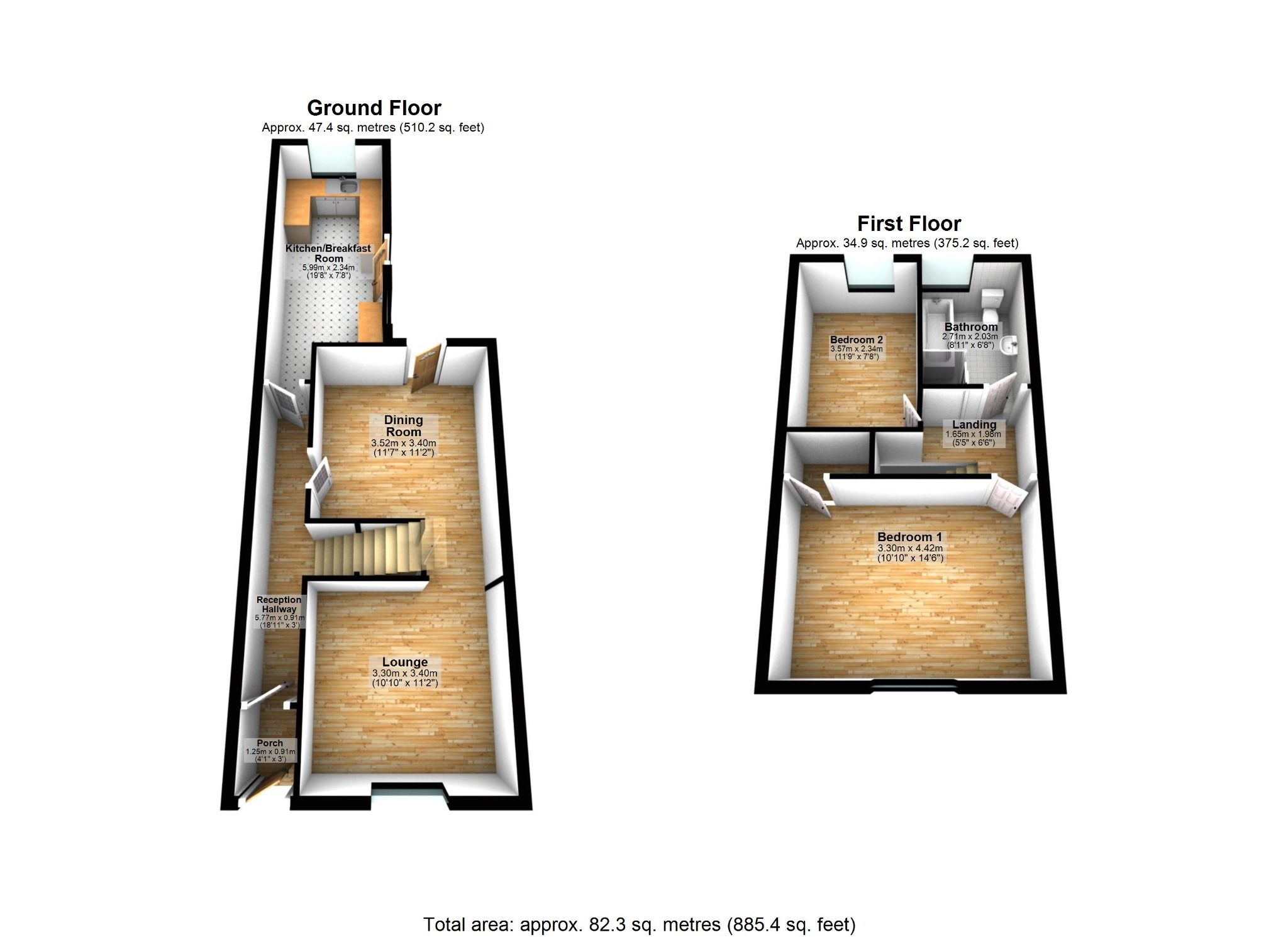 2 bed terraced house for sale in Woodville Road, Torquay, Devon TQ1