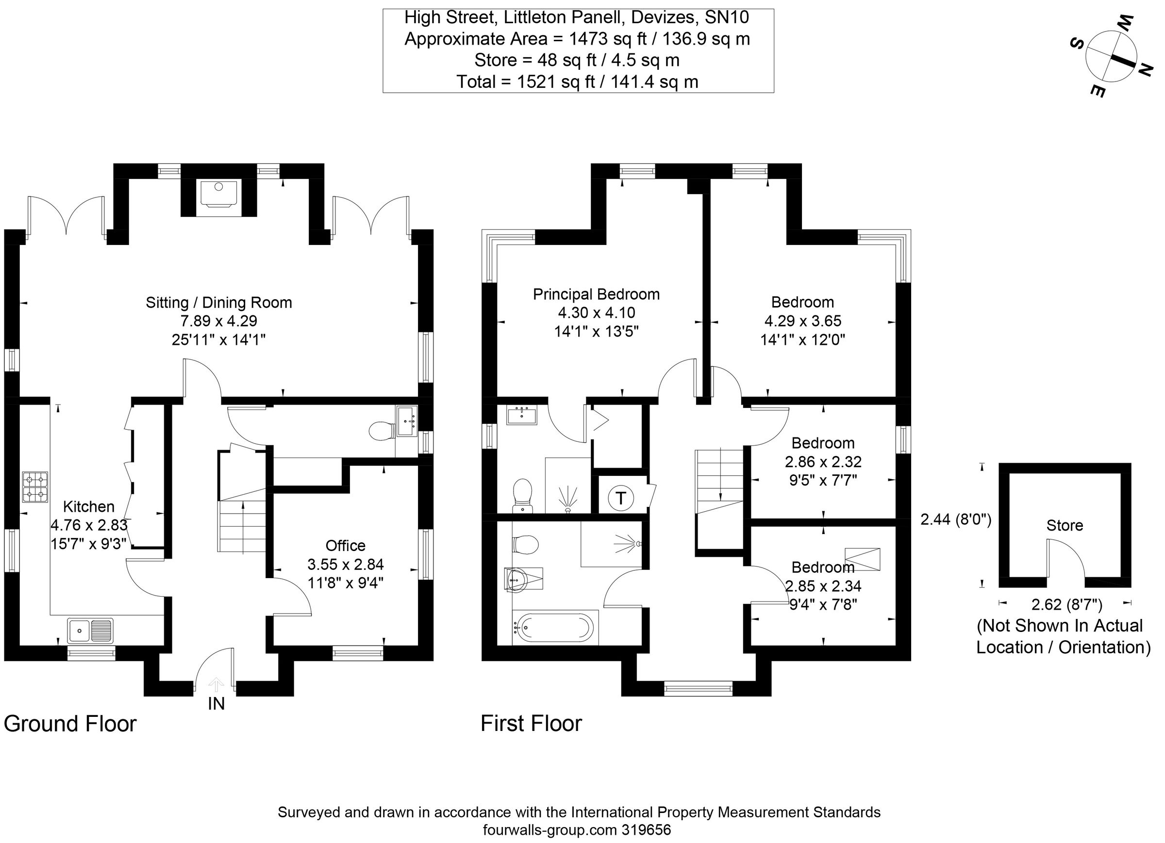 4 bed detached house for sale in High Street, Littleton Panell, Devizes