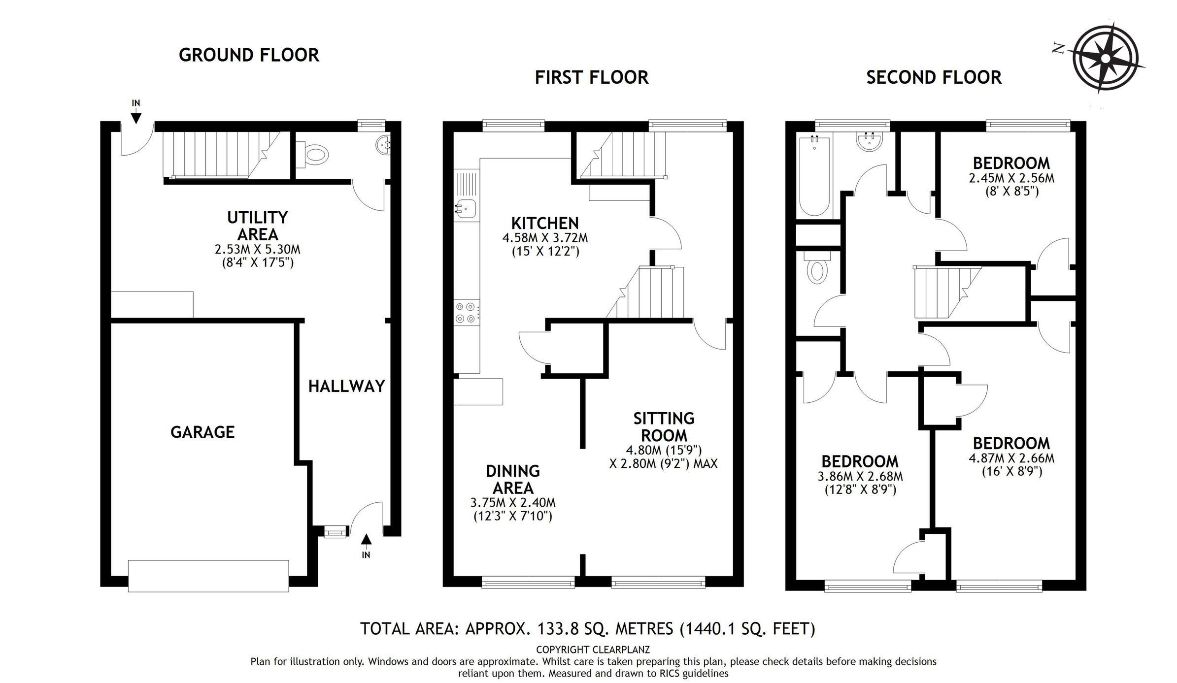 3 bed terraced house for sale in Rosewood Terrace, Forest Drive