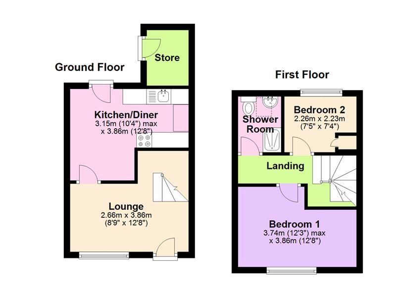 2 bed terraced house for sale in High Street, Somersham, Huntingdon