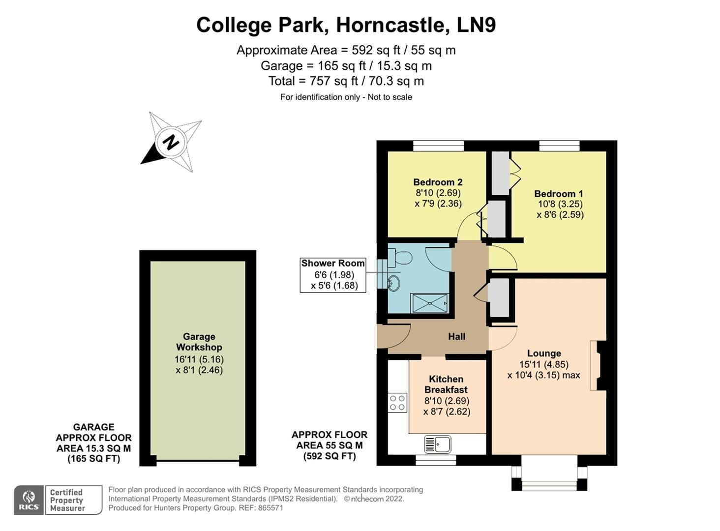 2 bed detached bungalow for sale in College Park, Horncastle, Lincs LN9