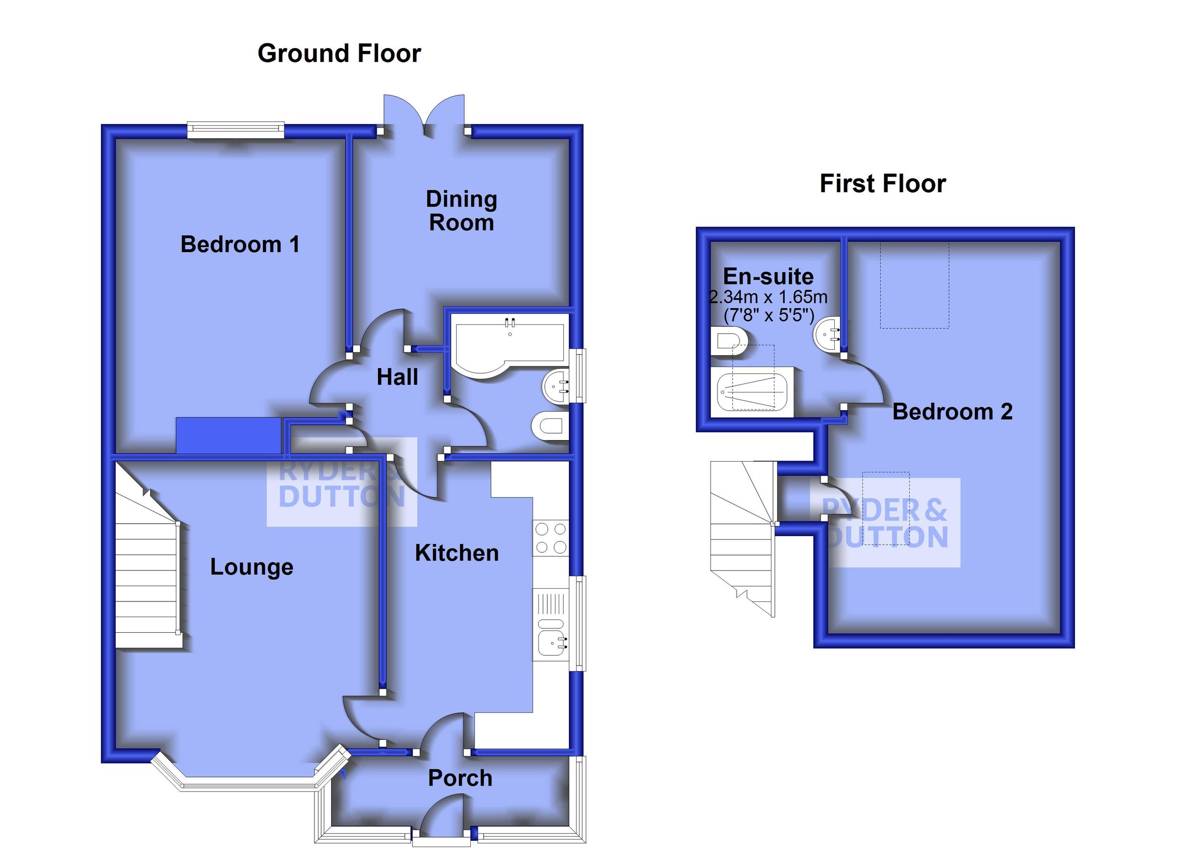 2 bed semidetached house to rent in Edinburgh Drive, Oswaldtwistle