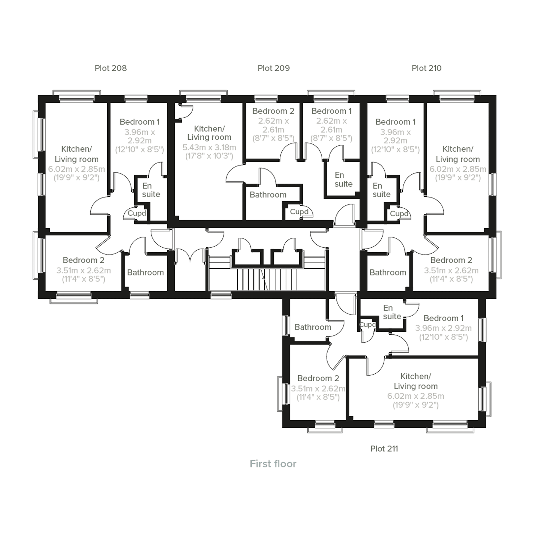 New home, 2 bed flat for sale in "The Studio Apartment 2 Bedroom" at