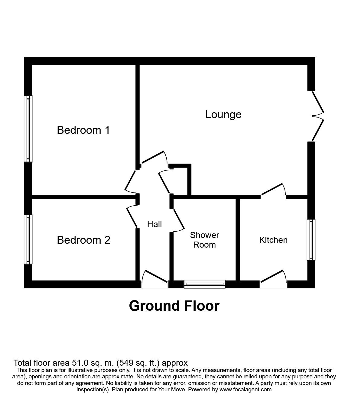 2 bed bungalow to rent in Trent Road, Bulkington, Bedworth
