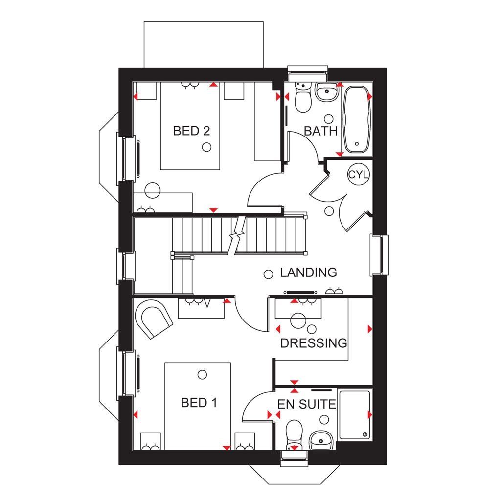 New home, 4 bed detached house for sale in "Hertford" at Huntingdon