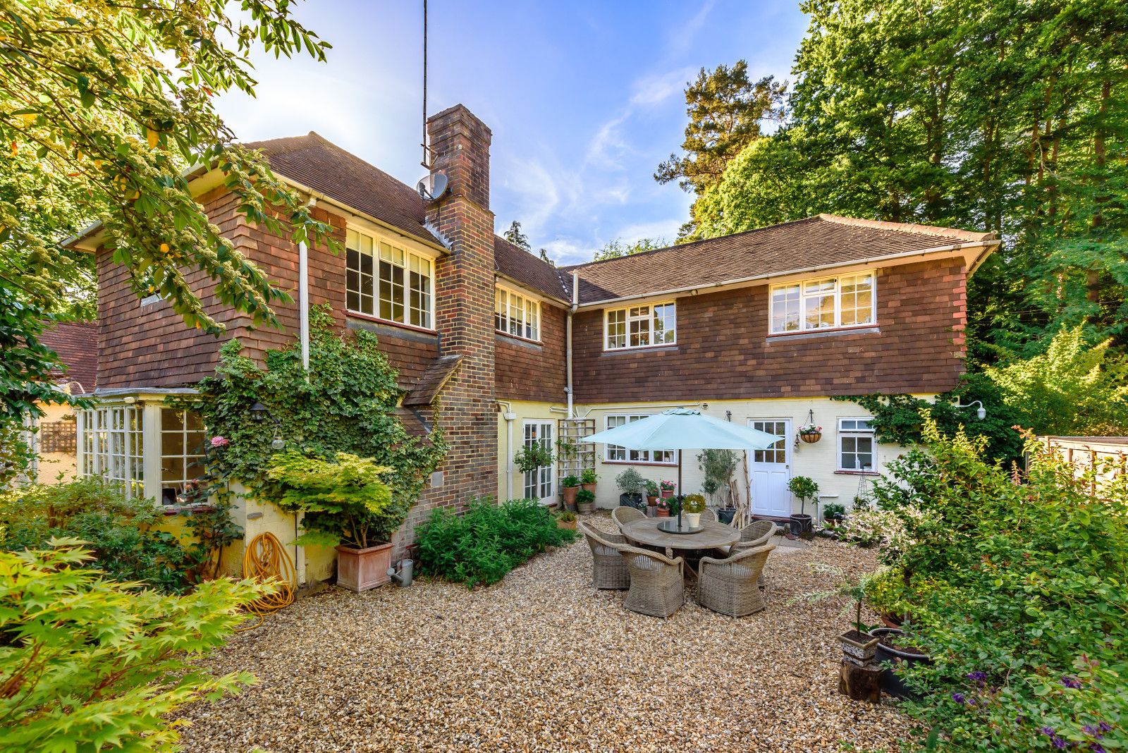 4 bed detached house for sale in Dene Lane, Lower Bourne, Farnham GU10