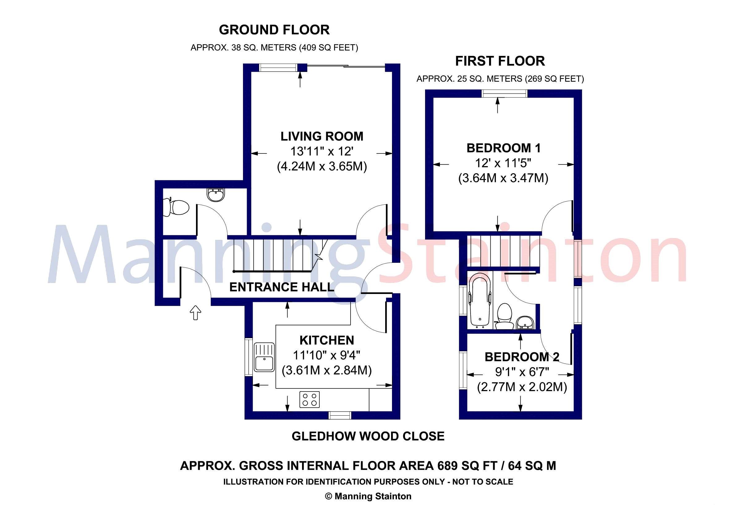 2 bed terraced house for sale in Gledhow Wood Close, Leeds, West