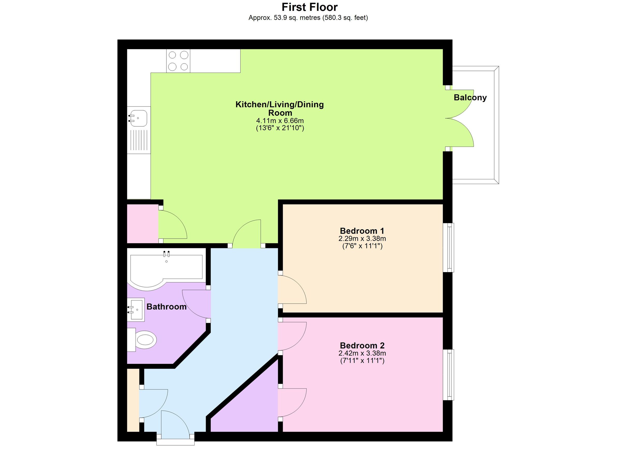 2 bed flat to rent in Brightmoor House, Brightmoor Street, Hockley NG1