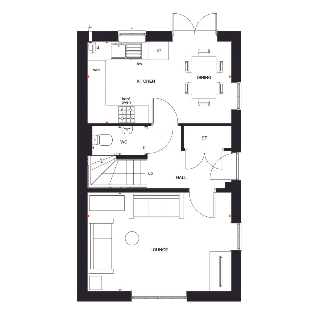 New home, 3 bed semidetached house for sale in "Moresby" at Carkeel