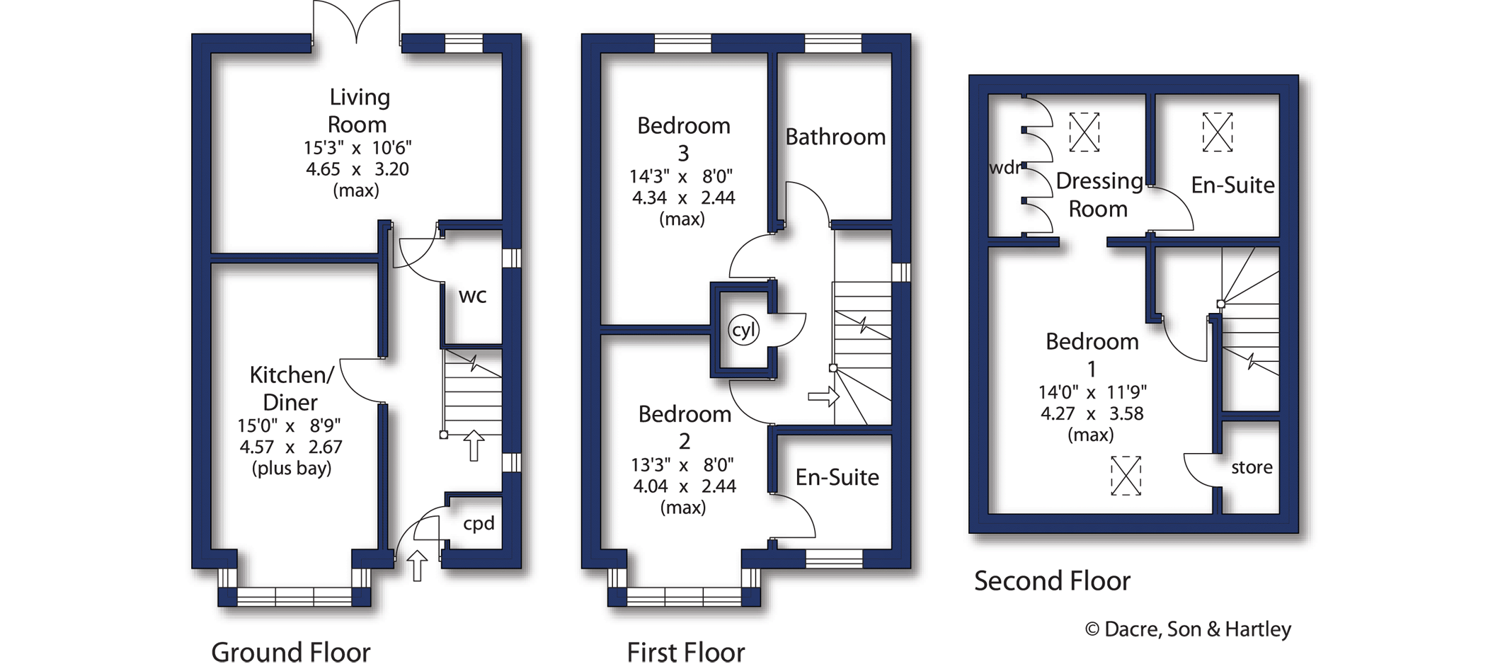 3 bed town house for sale in Parkinson Way, Guiseley, Leeds, West