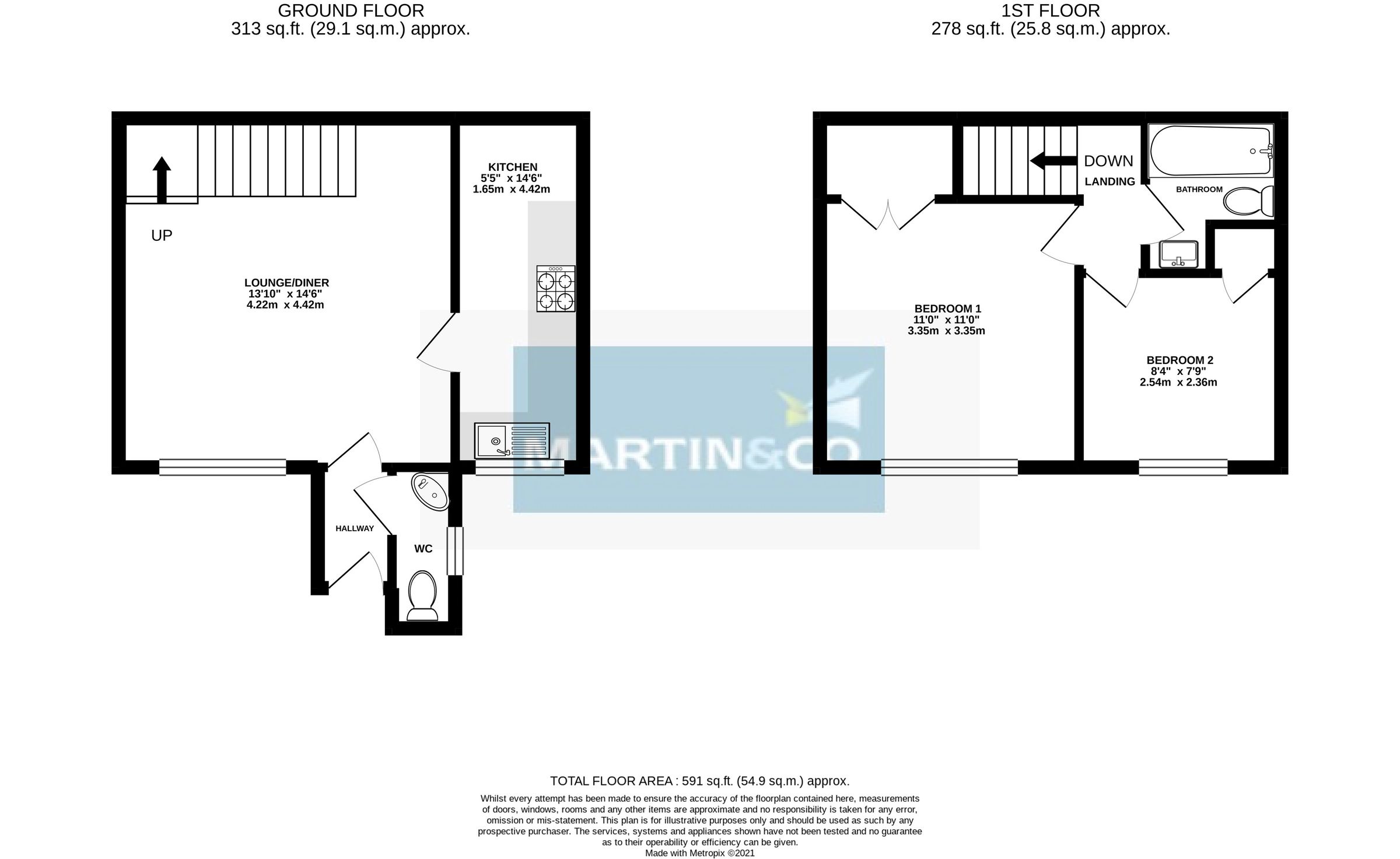 2 bed terraced house to rent in Bloomsbury Way, Blackwater, Camberley