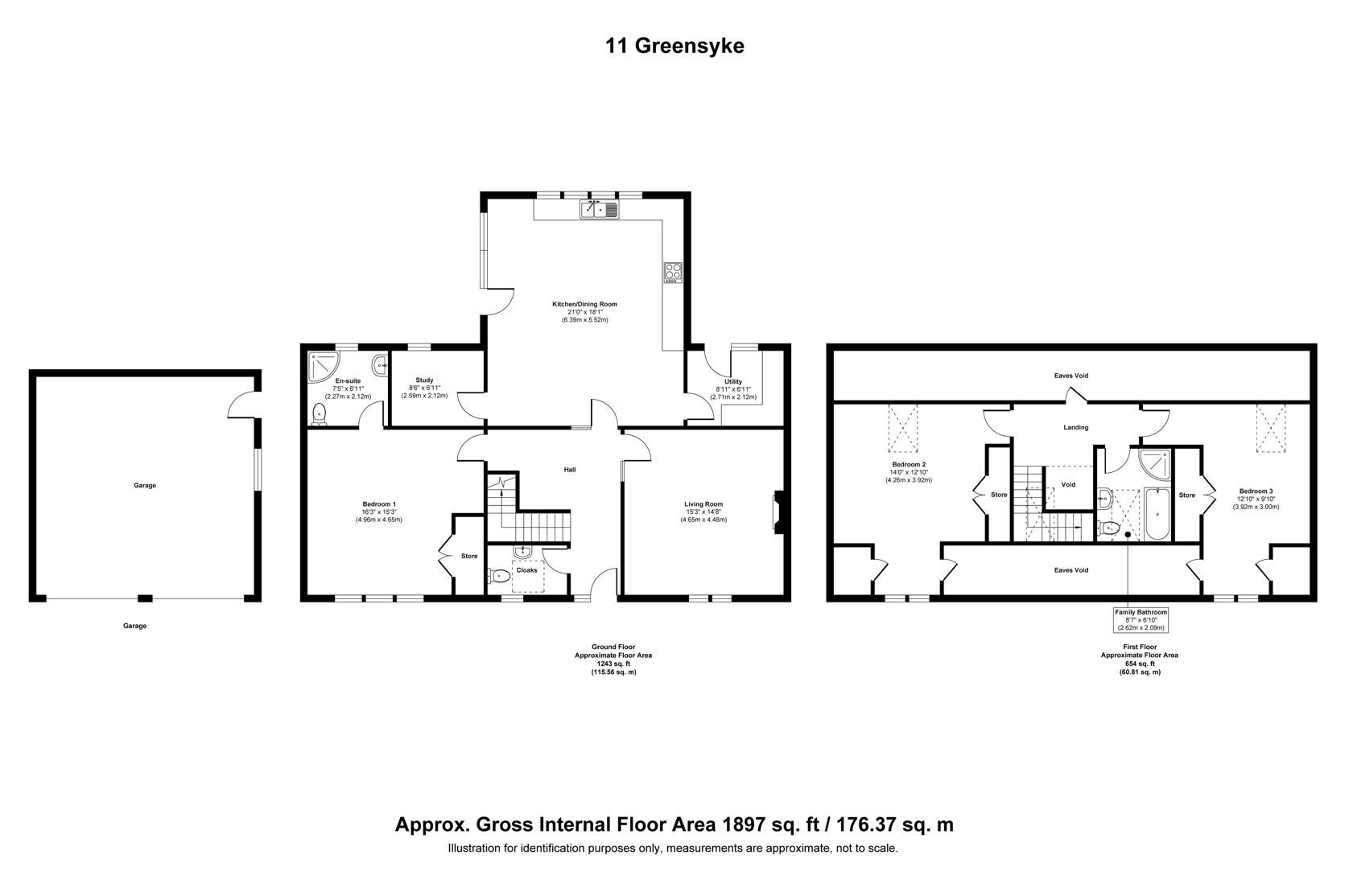 3 bed linkdetached house for sale in Greensyke Court, Cumdivock