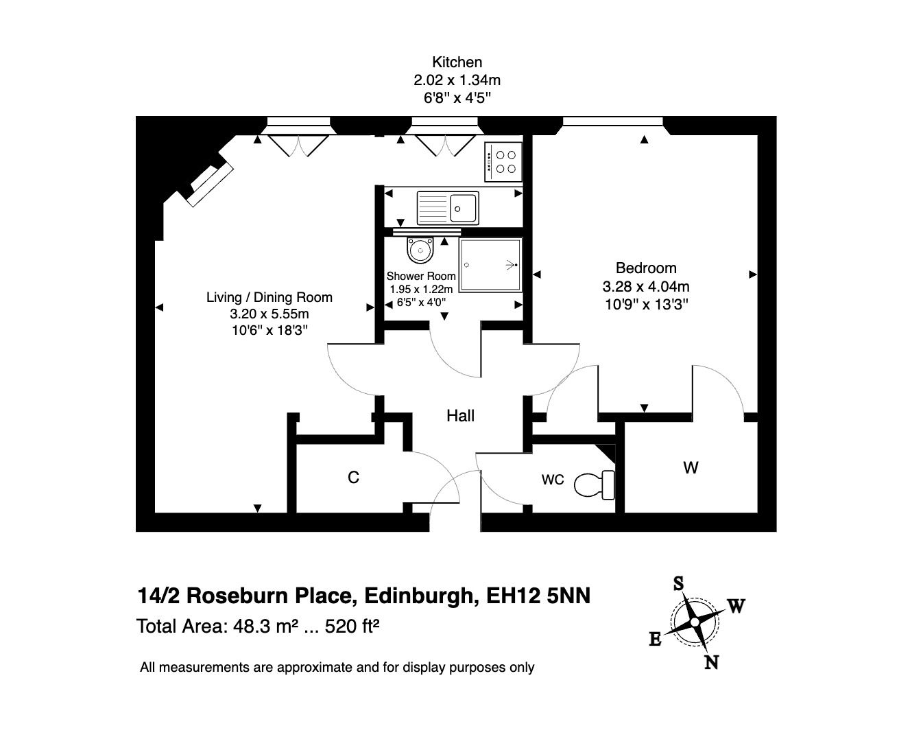 1 bed flat for sale in 14/2 Roseburn Place, Edinburgh EH12 Zoopla