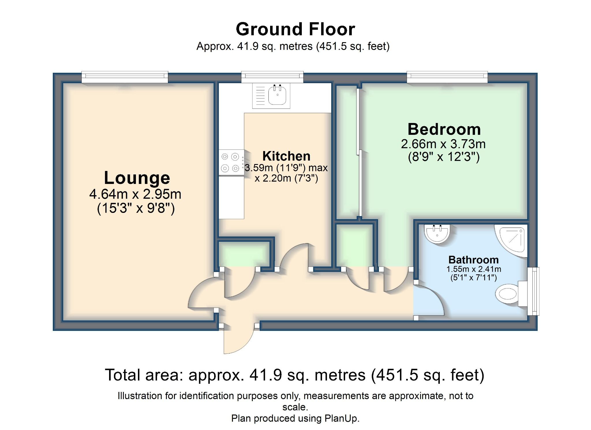 1 bed flat for sale in Blenheim House, Fontwell Road, Branston, Burton