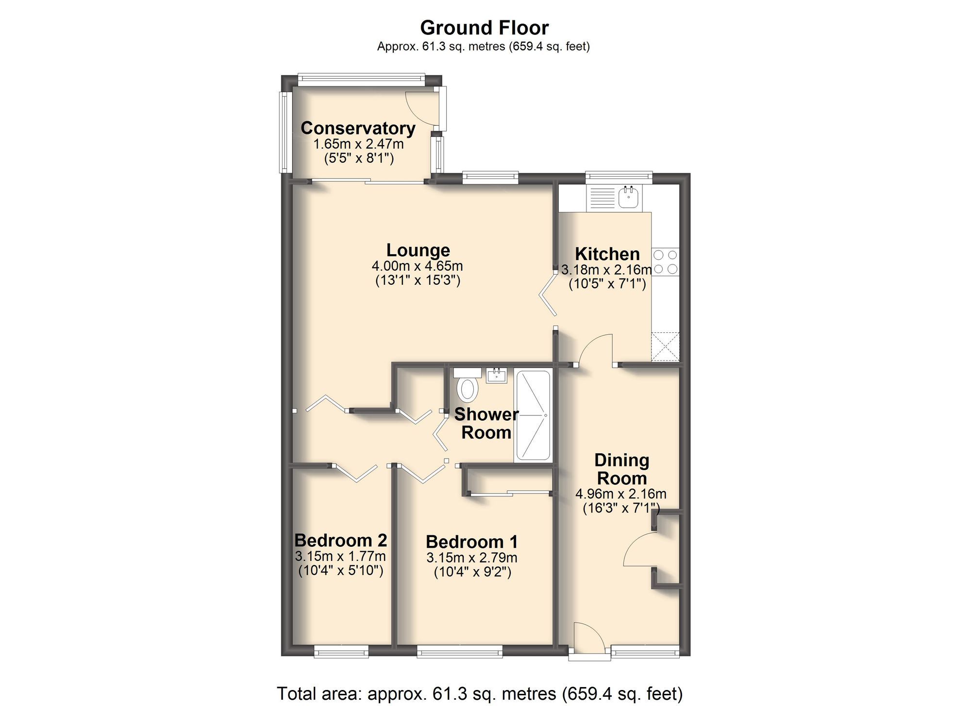 2 bed detached bungalow for sale in Grange Park Avenue, Brimington S43