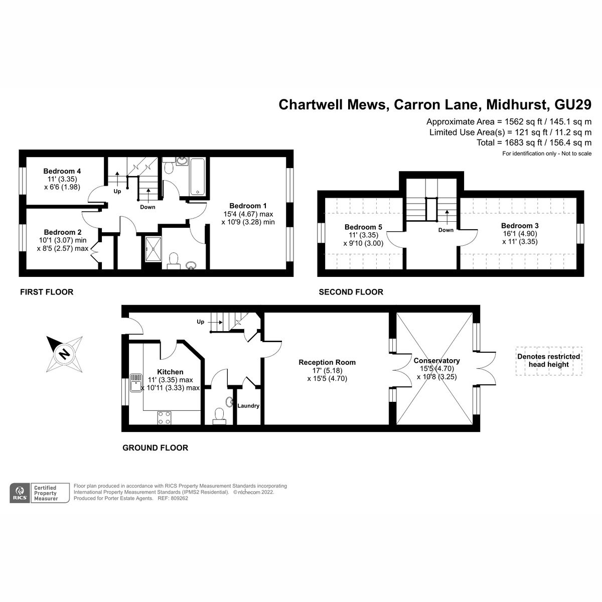 5 bed terraced house for sale in Chartwell Mews Carron Lane, Midhurst