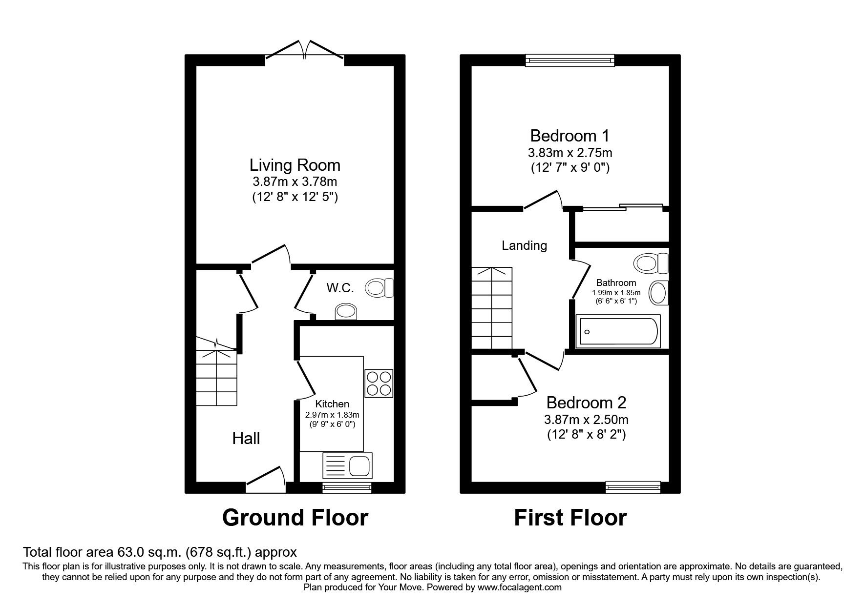 2 bed terraced house for sale in Easter Langside Crescent, Dalkeith