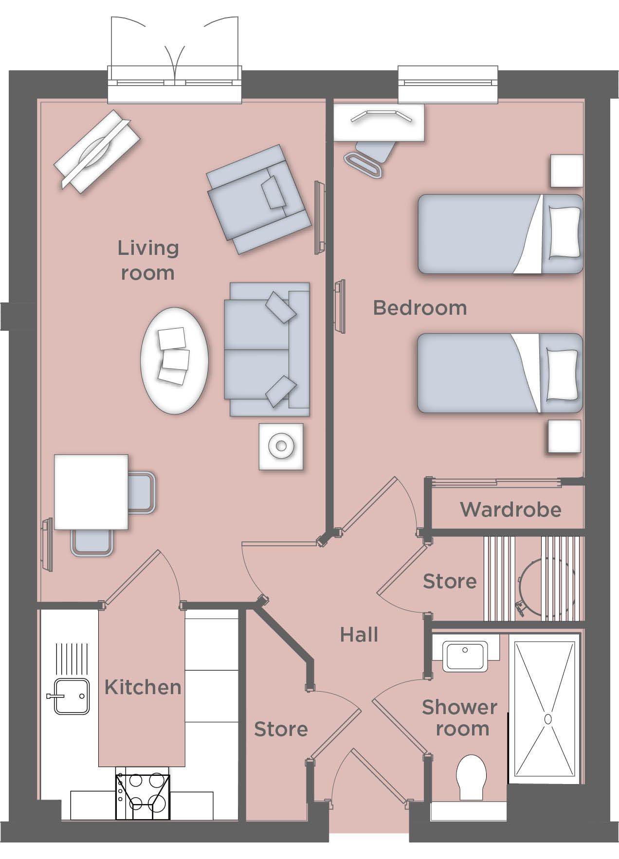 New home, 1 bed flat for sale in Water Lane, Towcester