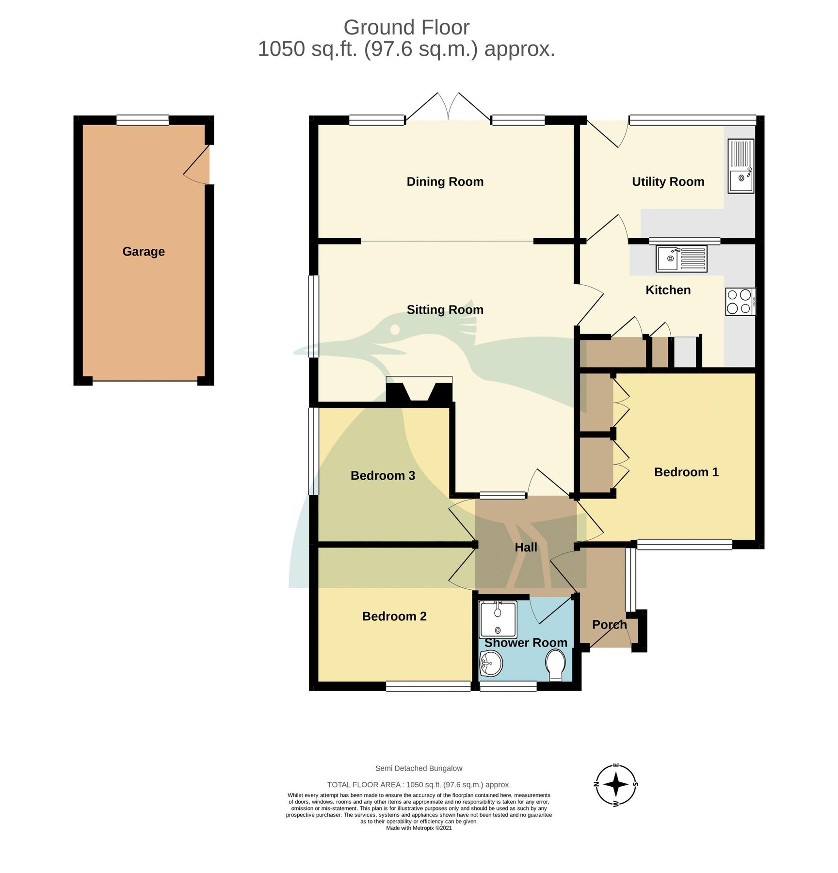 3 bed semidetached bungalow for sale in Greenbanks, Lyminge