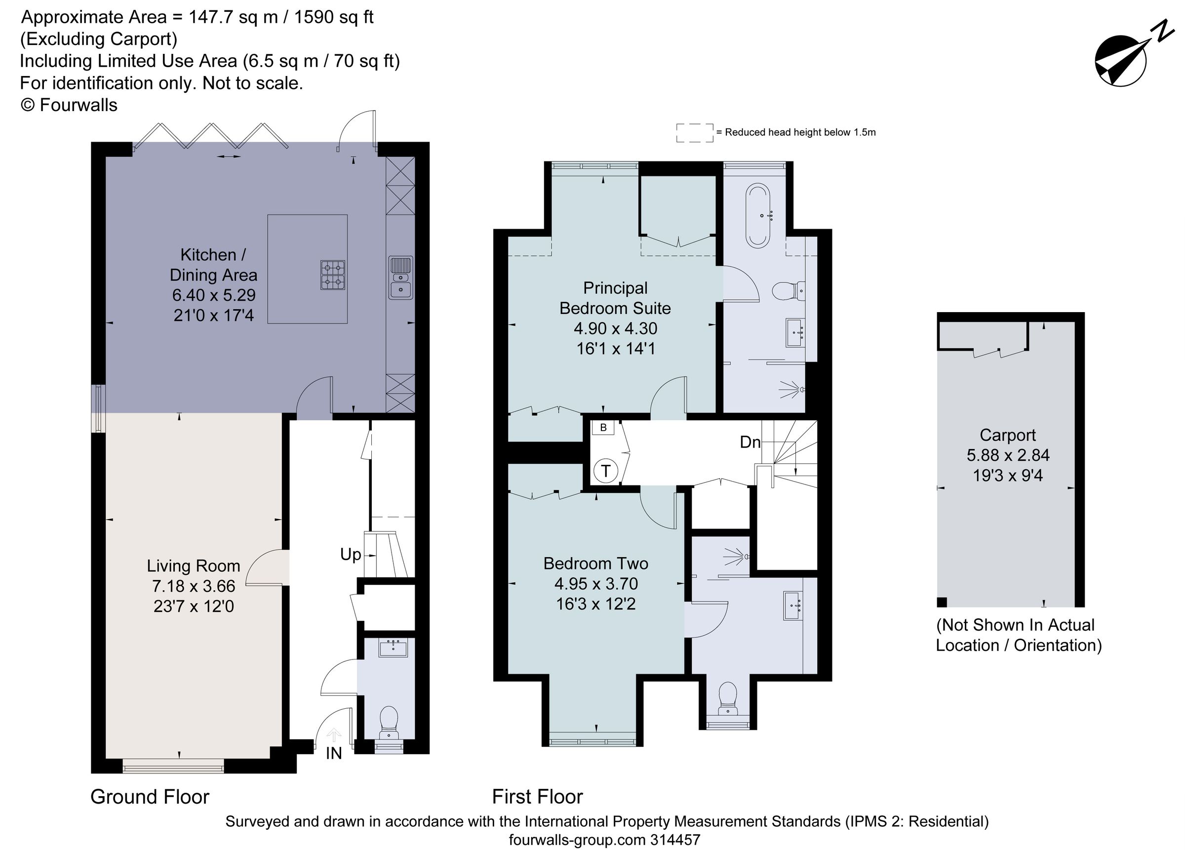 2 bed semidetached house for sale in Flexlands Place, Chobham, Woking