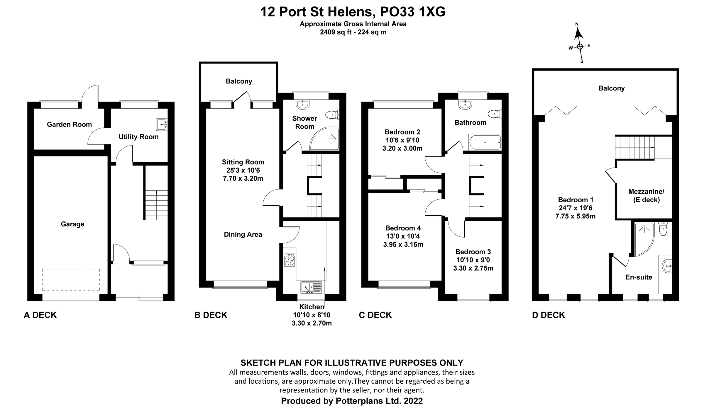 4 bed detached house for sale in Embankment Road, St. Helens, Ryde PO33