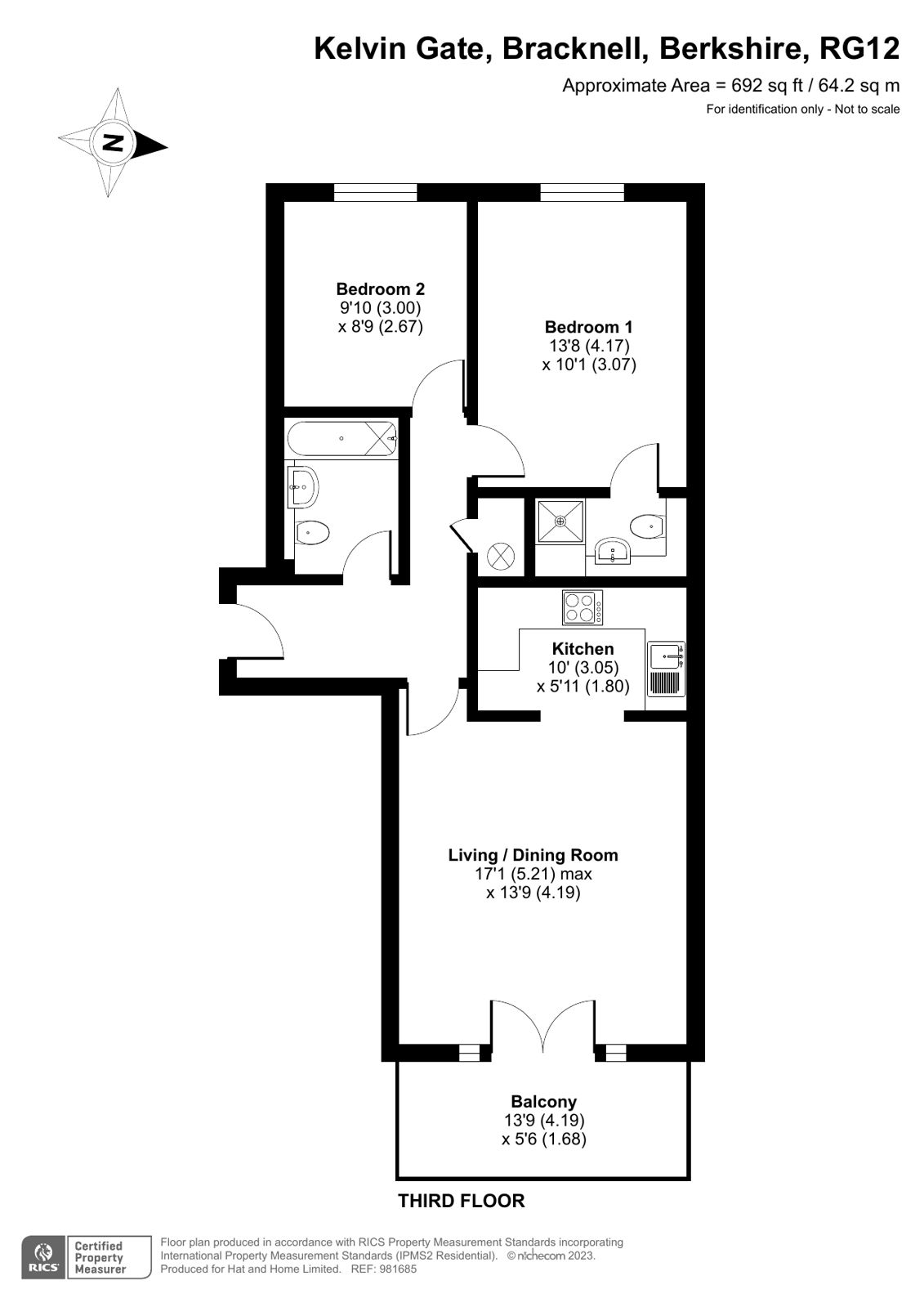 2 bed flat for sale in Kelvin Gate, Bracknell, Berkshire RG12 Zoopla
