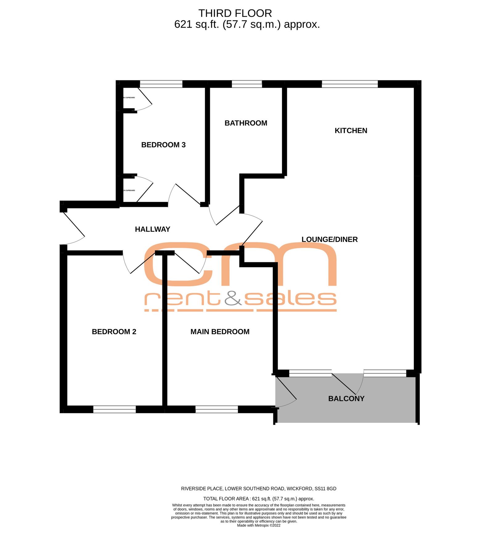 3 bed flat to rent in Riverside Place, Wickford SS11 Zoopla