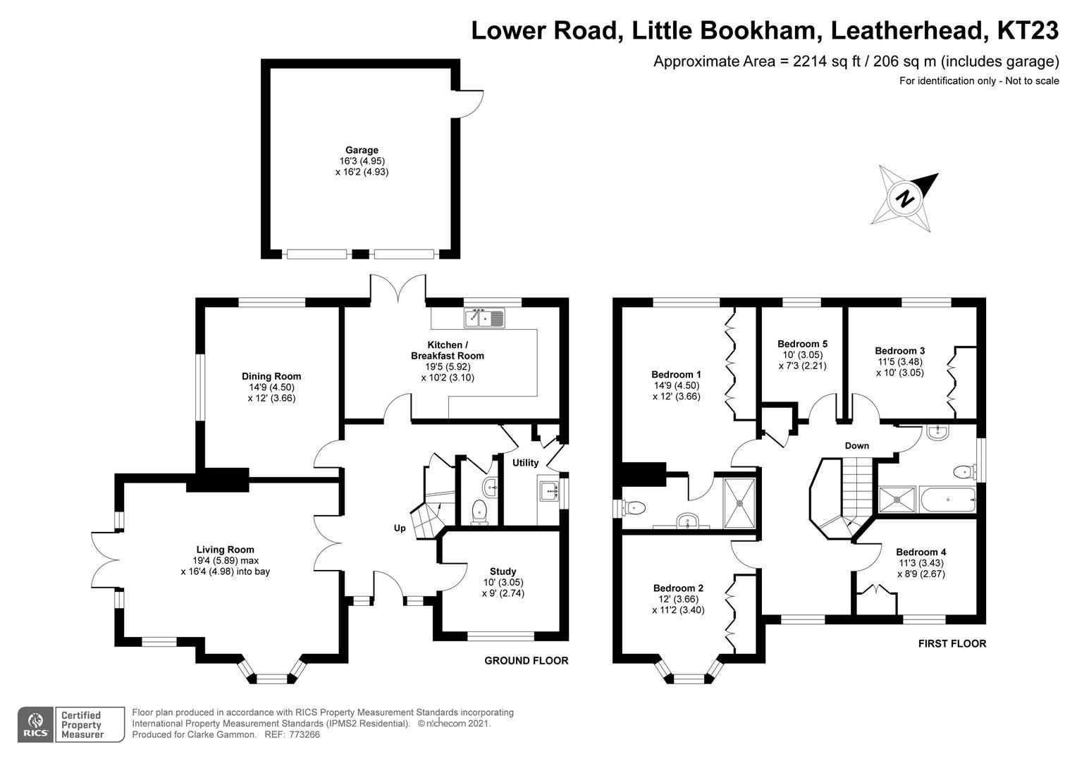5 bed detached house for sale in Lower Road, Little Bookham