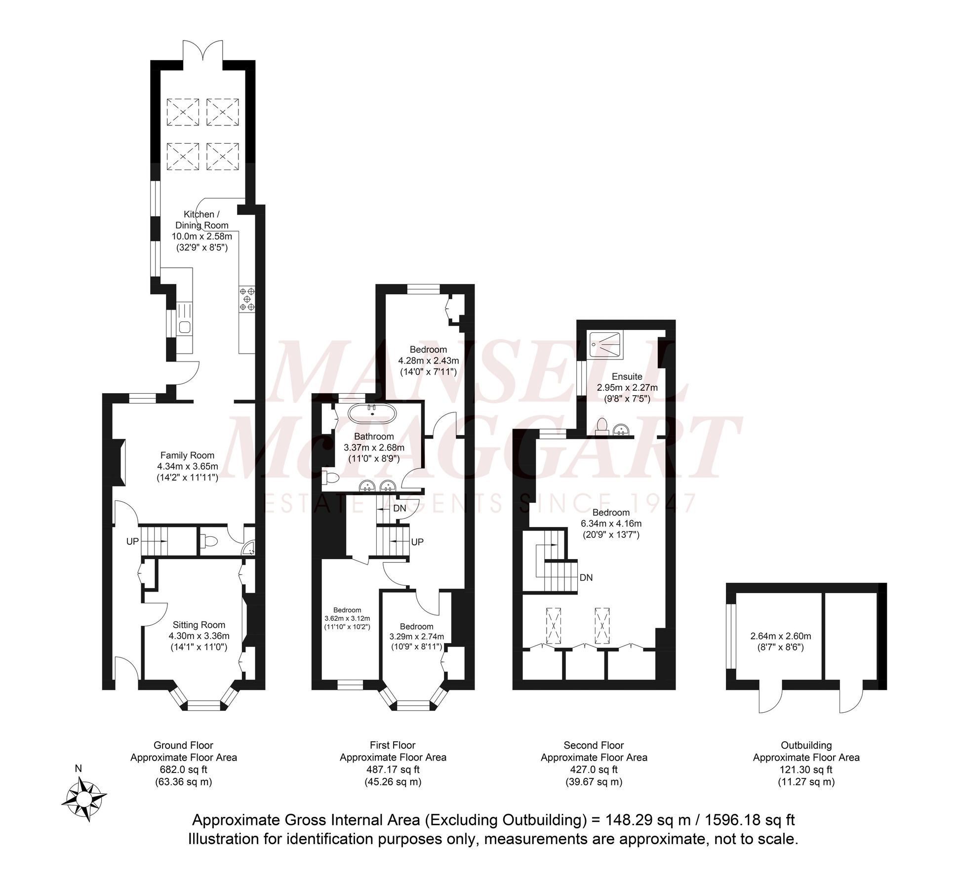 4 bed terraced house for sale in Kempshott Road, Horsham, West Sussex