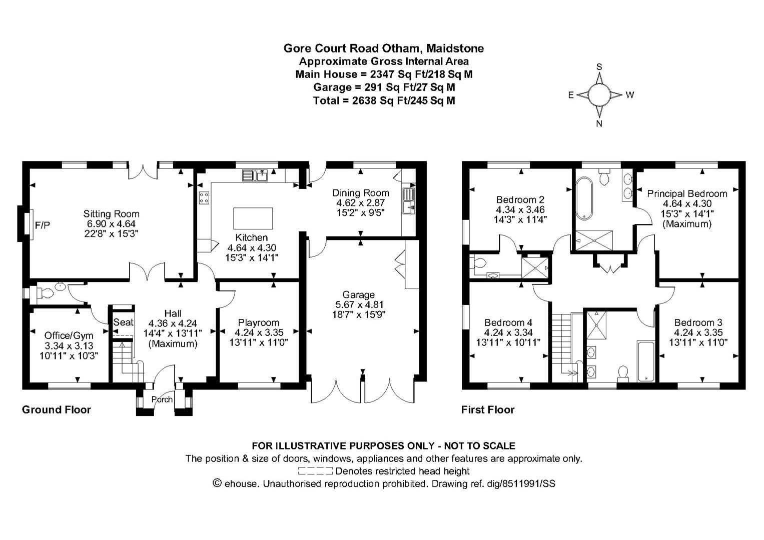 4 bed detached house for sale in Gore Court Road, Otham, Maidstone ME15