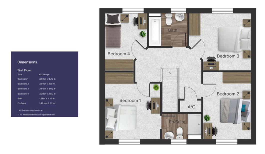New home, 4 bed detached house for sale in Lakeside Way, Calmore