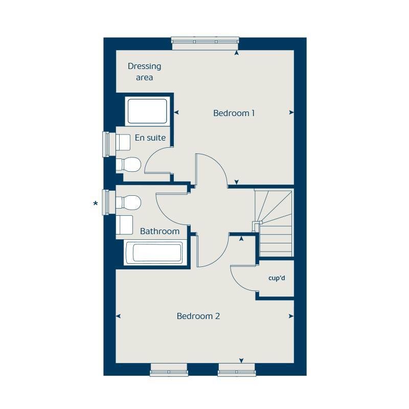New home, 2 bed semidetached house for sale in "The Holly" at Turnberry Lane, Collingtree