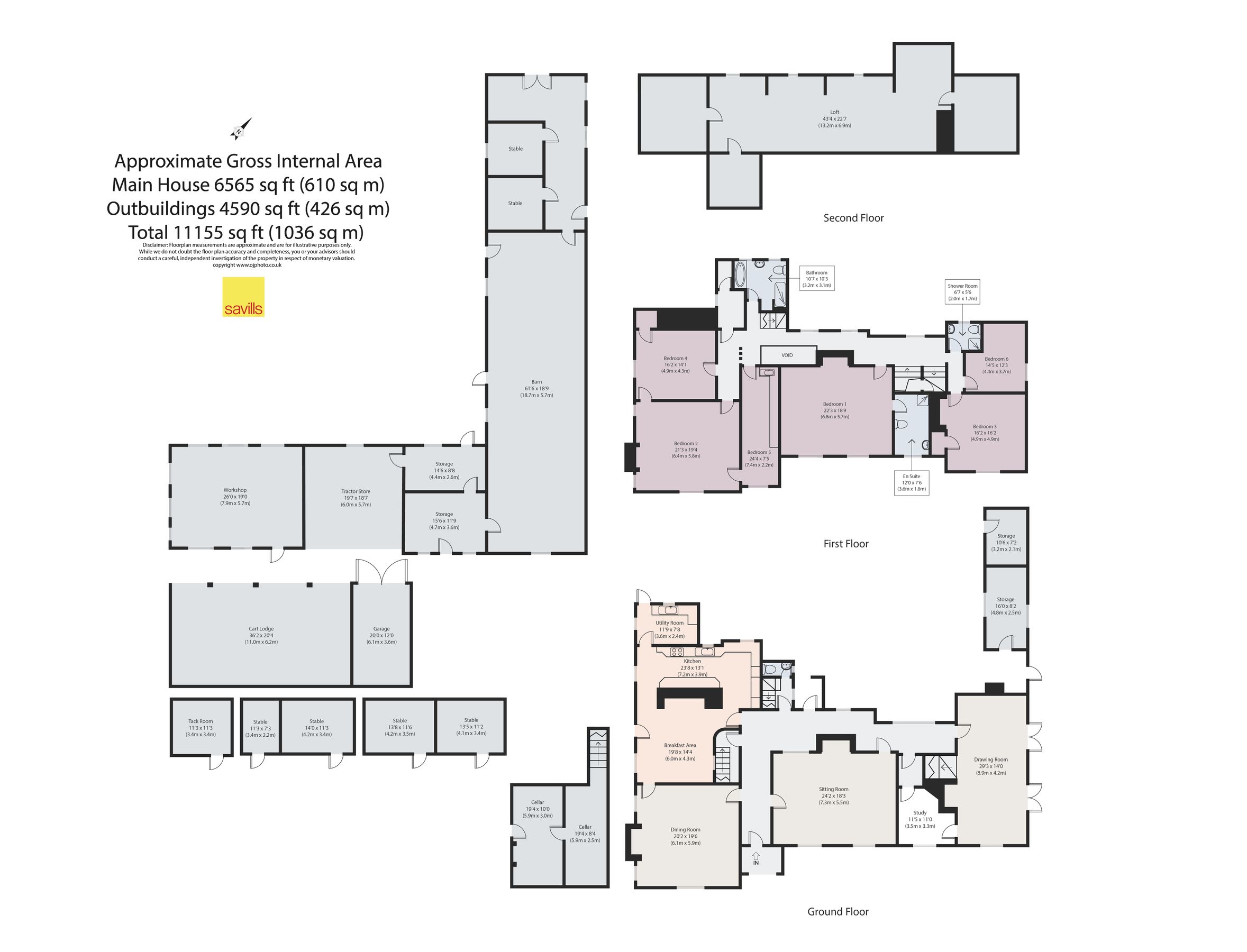 6 bed detached house for sale in Little Wakering Hall Lane, Great Wakering, SouthendOnSea