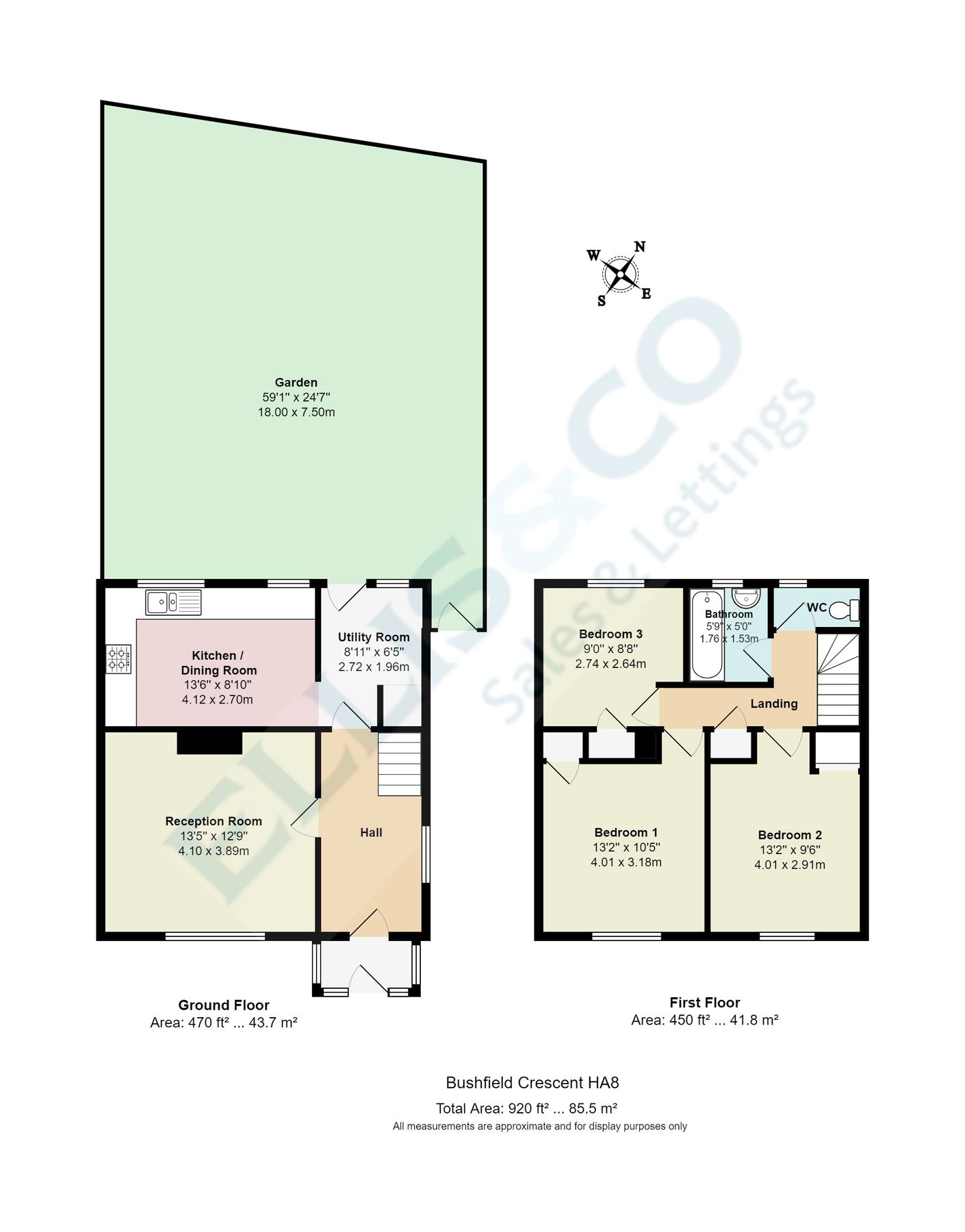 3 bed semidetached house for sale in Bushfield Crescent, Edgware