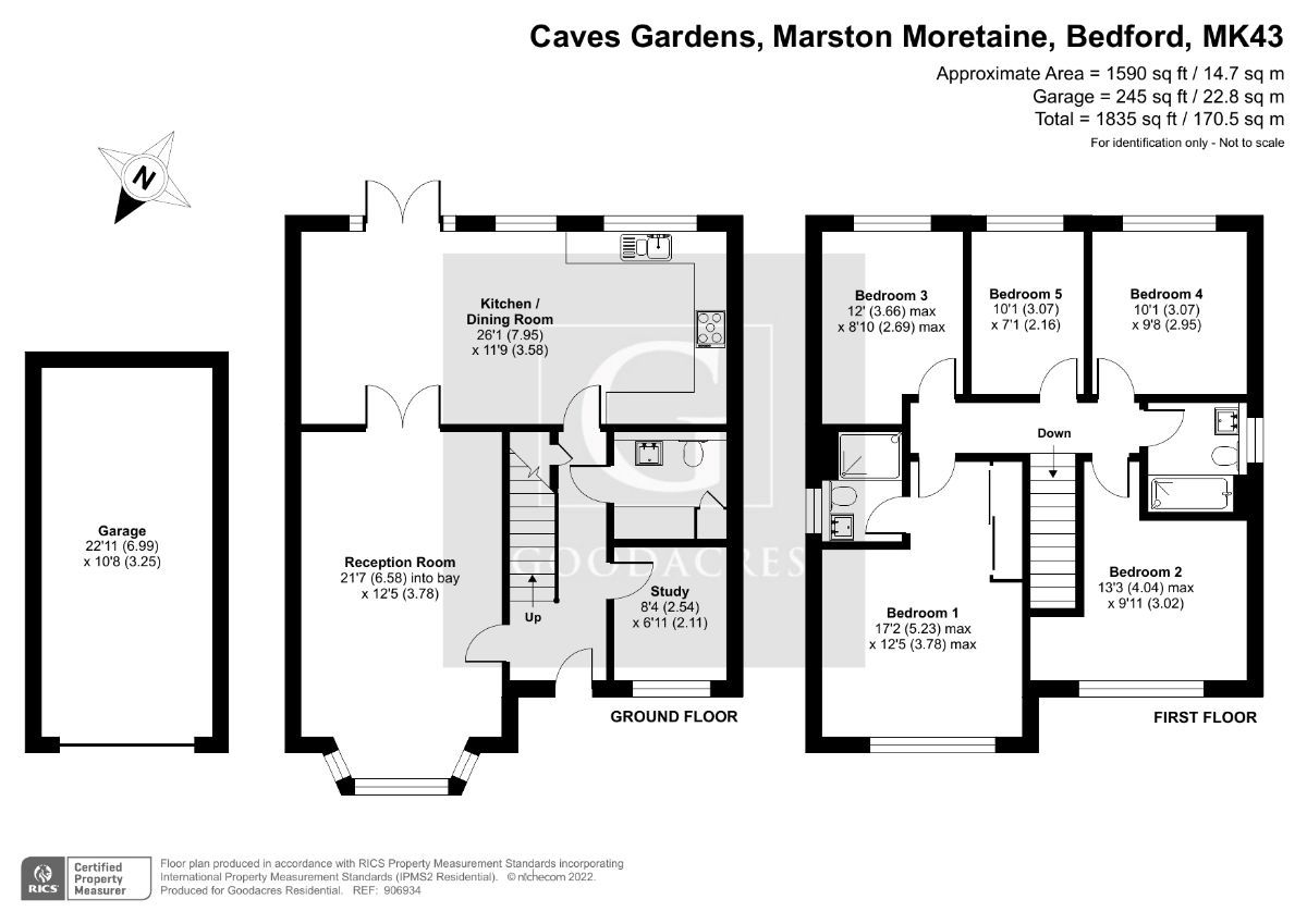 5 bed detached house for sale in Caves Gardens, Marston Moretaine