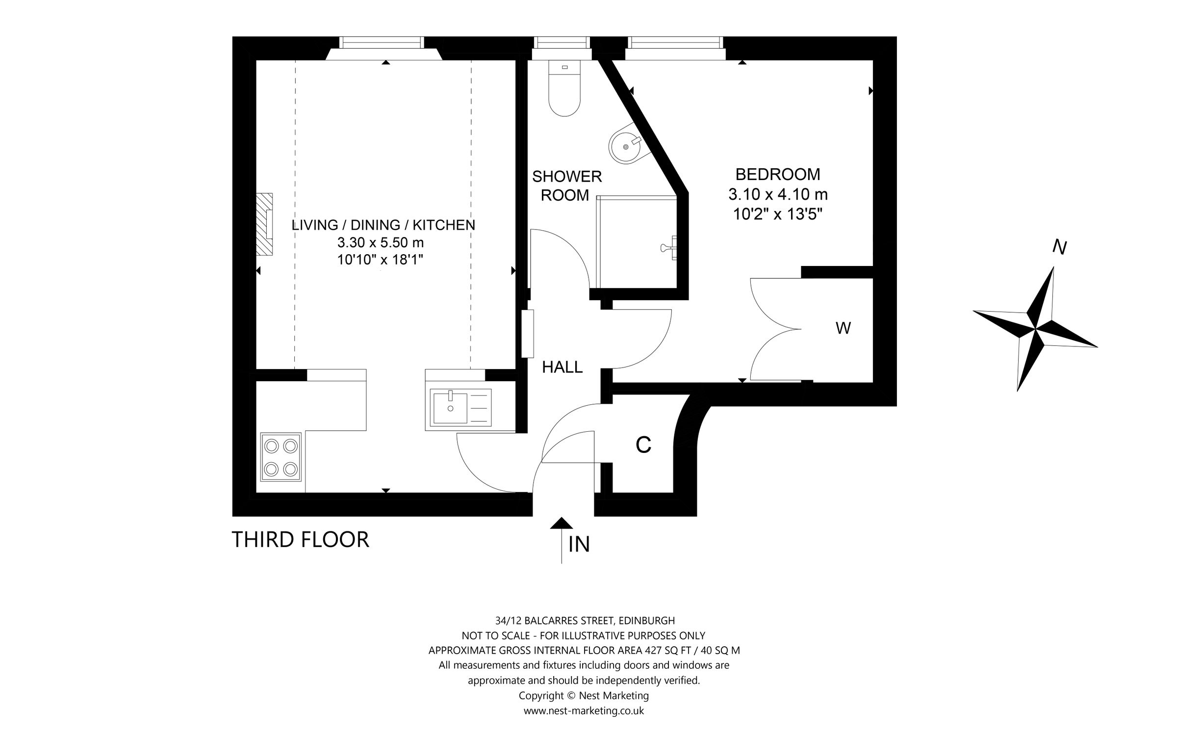 1 bed flat to rent in Balcarres Street, Morningside, Edinburgh EH10