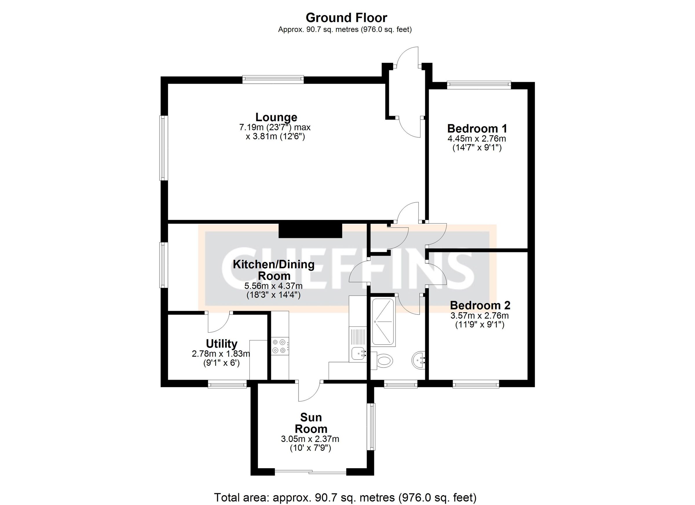 2 bed terraced bungalow for sale in Mill Field, Sutton, Ely CB6 Zoopla