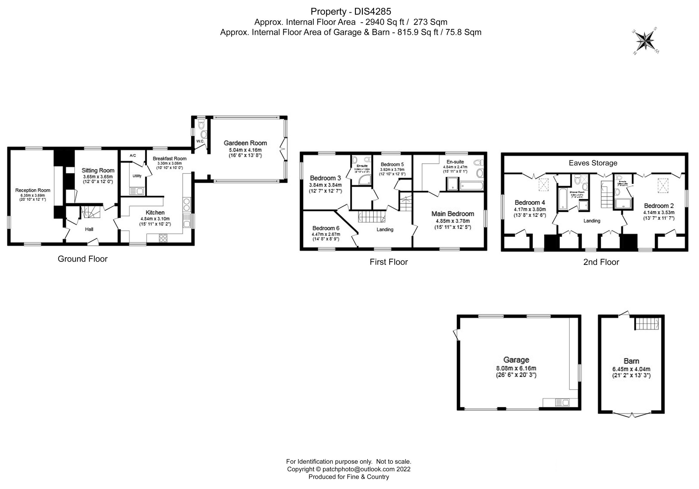 6 bed detached house for sale in Audley End, Burston, Diss, Norfolk
