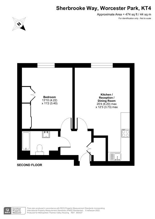 1 bed flat for sale in Sherbrooke Way, Worcester Park KT4 Zoopla