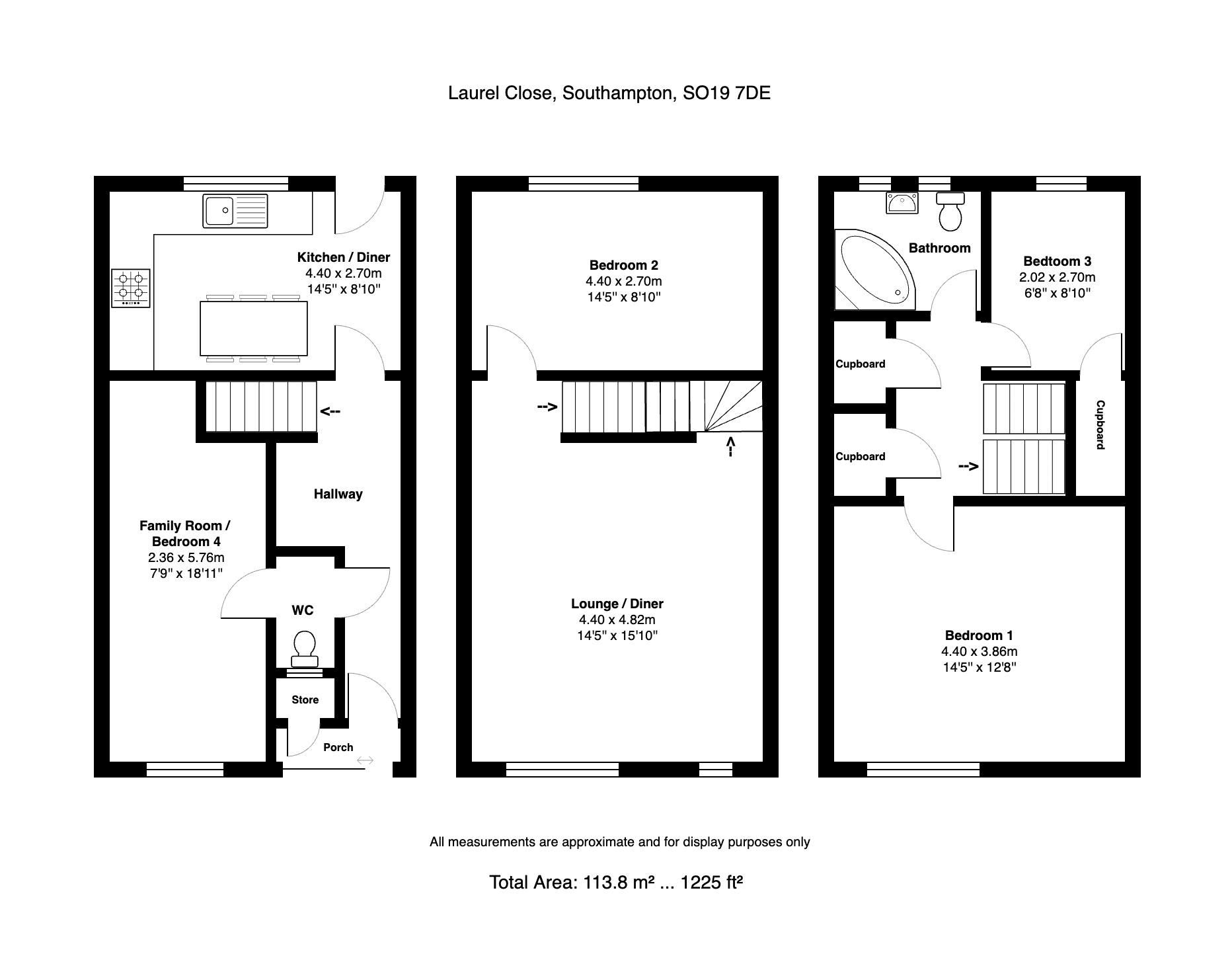 3 bed town house for sale in Laurel Close, Woolston, Southampton SO19 Zoopla