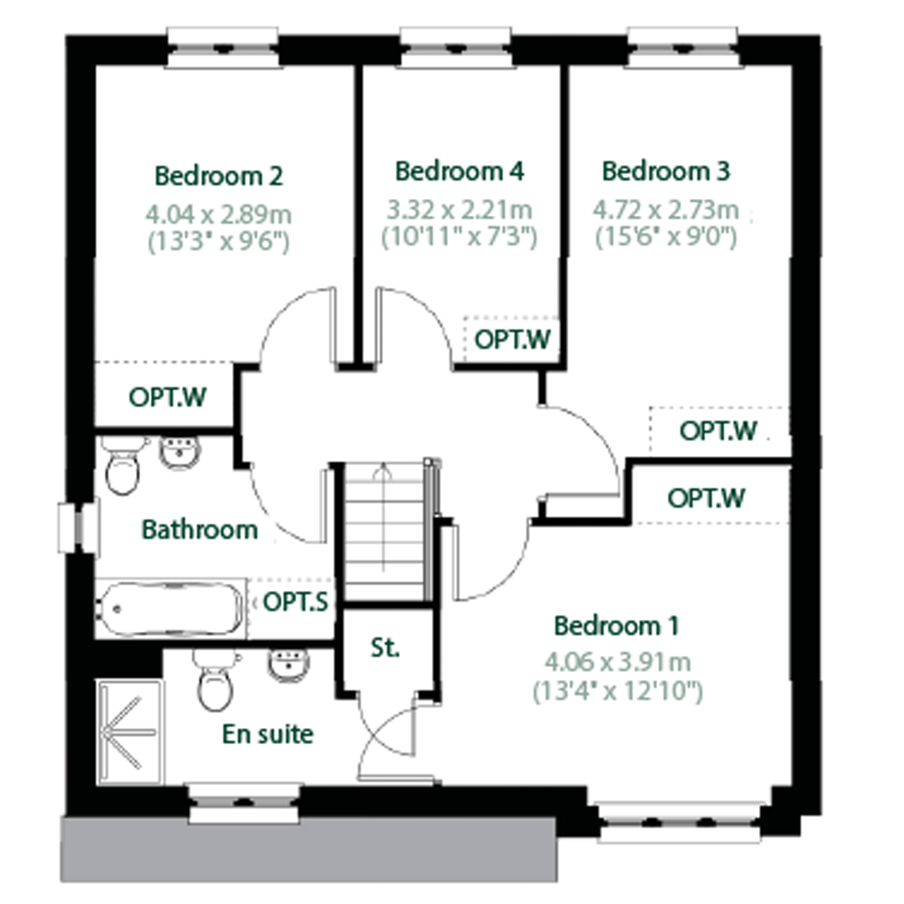 New home, 4 bed detached house for sale in "The Balerno" at Milnathort