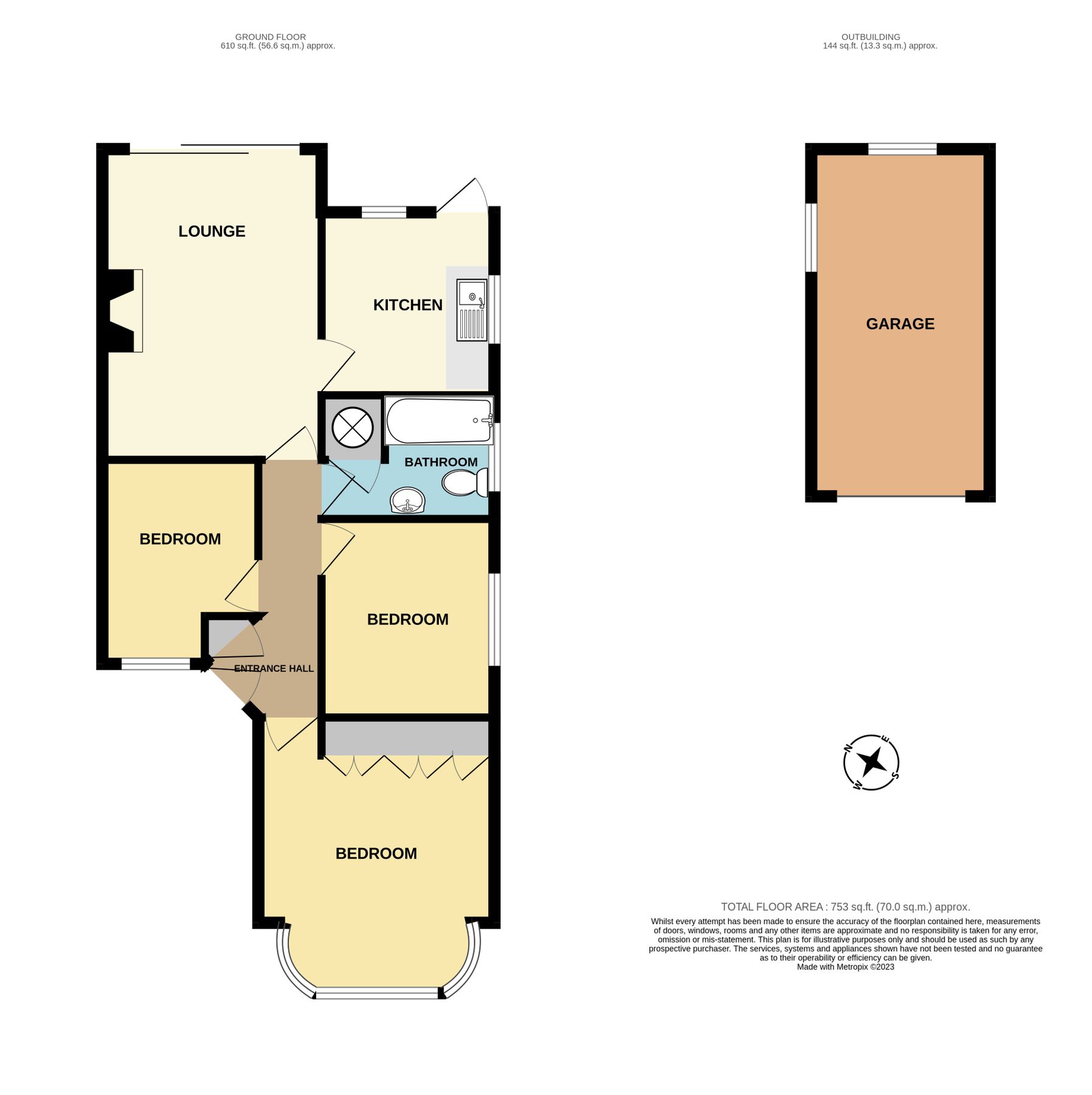 3 bed semidetached bungalow for sale in Pinewood Drive, Farnborough