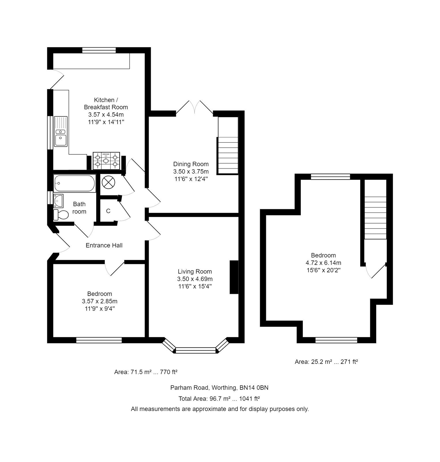 2 bed bungalow for sale in Parham Road, Findon Valley, Worthing, West