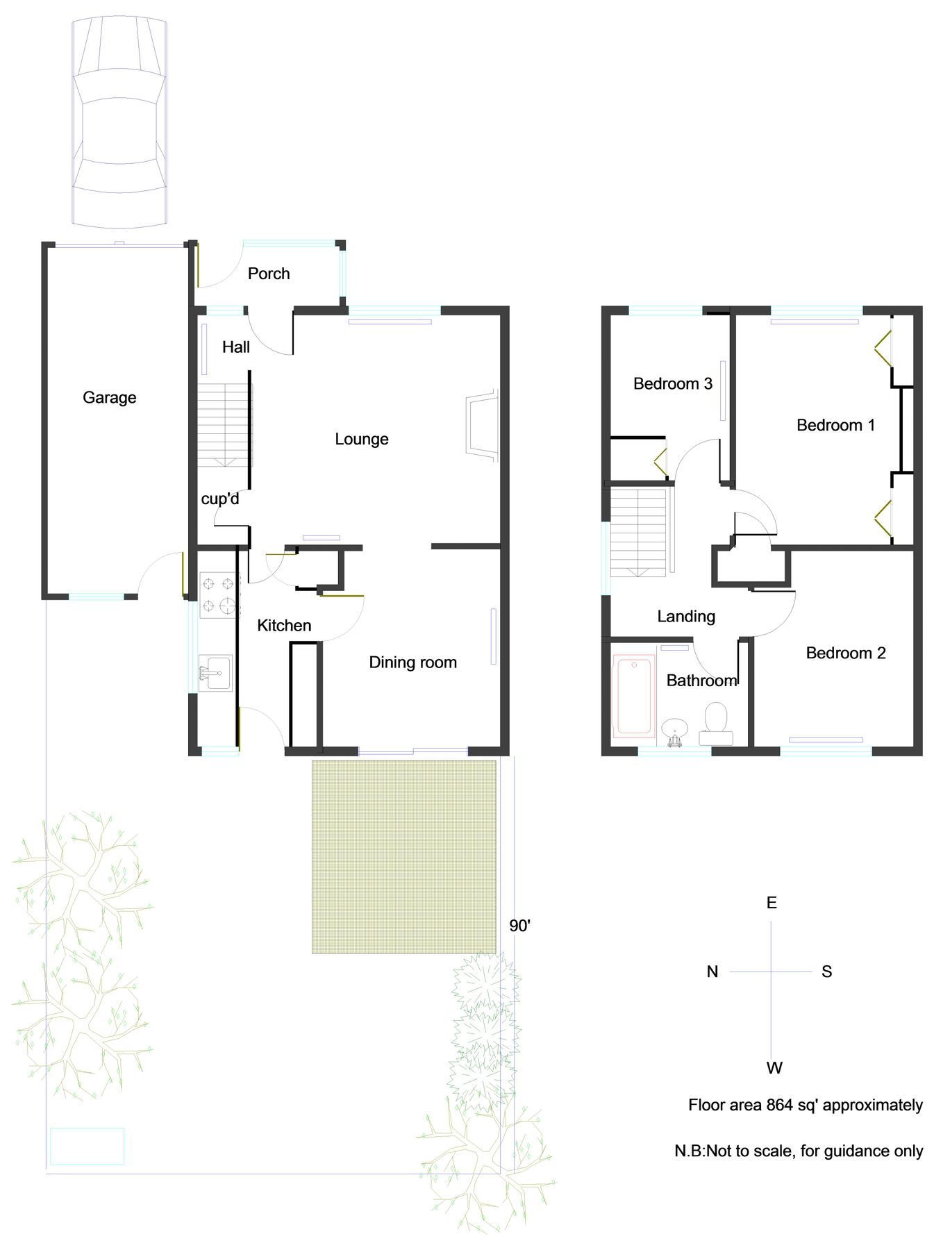 3 bed semidetached house to rent in The Landway, Bearsted, Maidstone