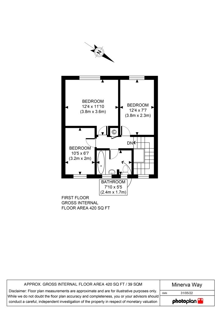 3 bed terraced house for sale in Minerva Way, Wellingborough