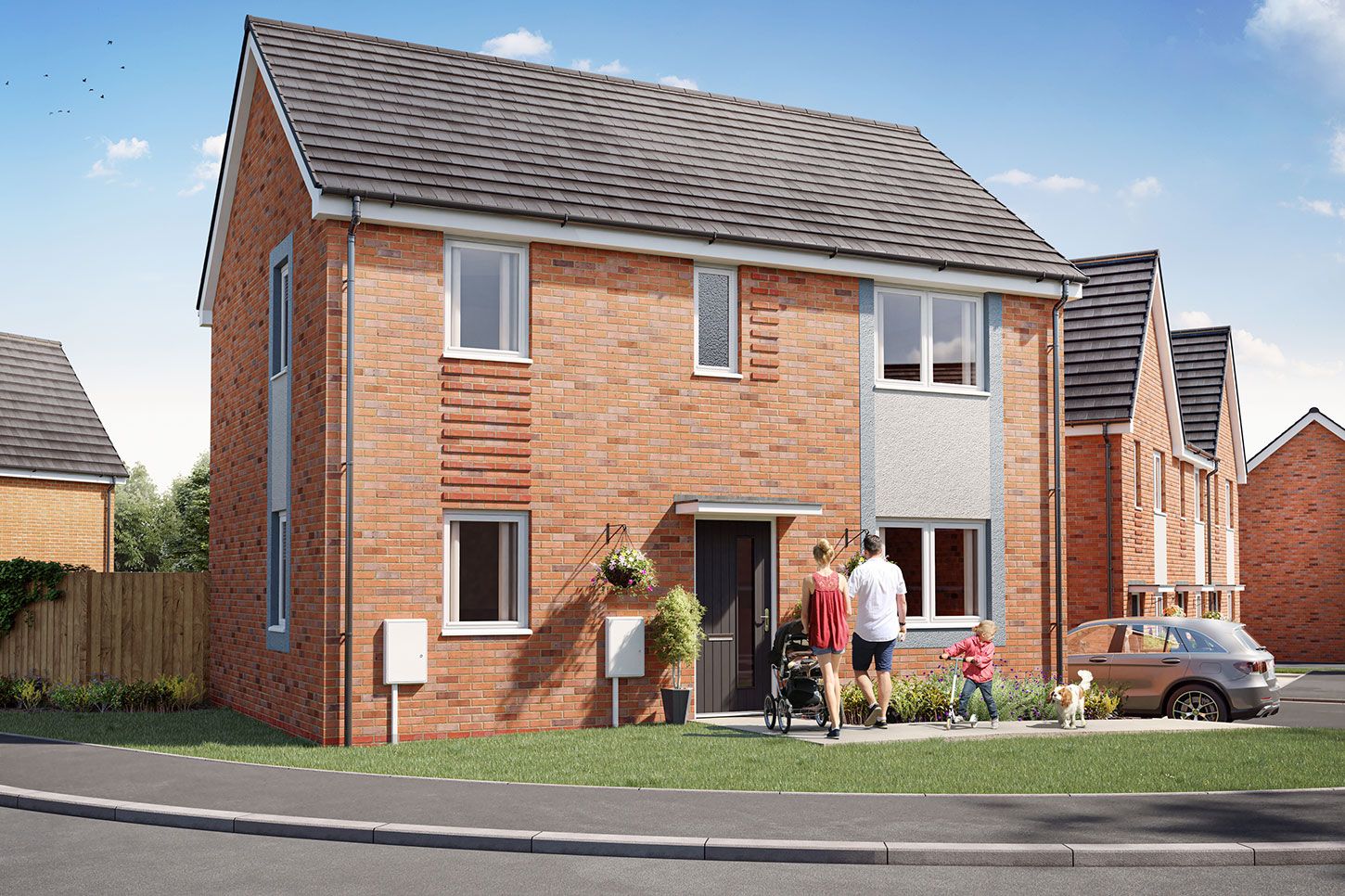 New home, 3 bed detached house for sale in "The Bingham" at Brierley