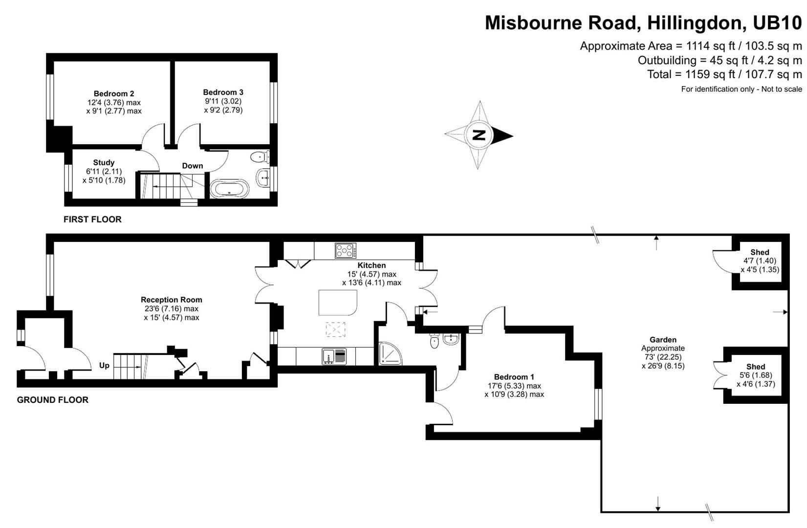 3 bed semidetached house for sale in Misbourne Road, Hillingdon